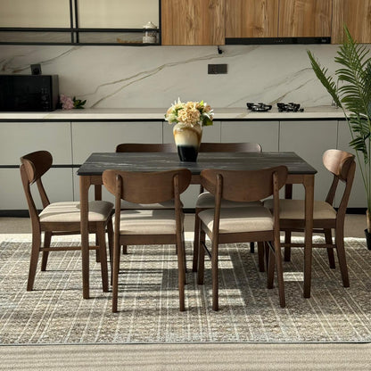 ADRIAN LETIZA Table with IYAN Modern Chairs – Luxury Dining Set