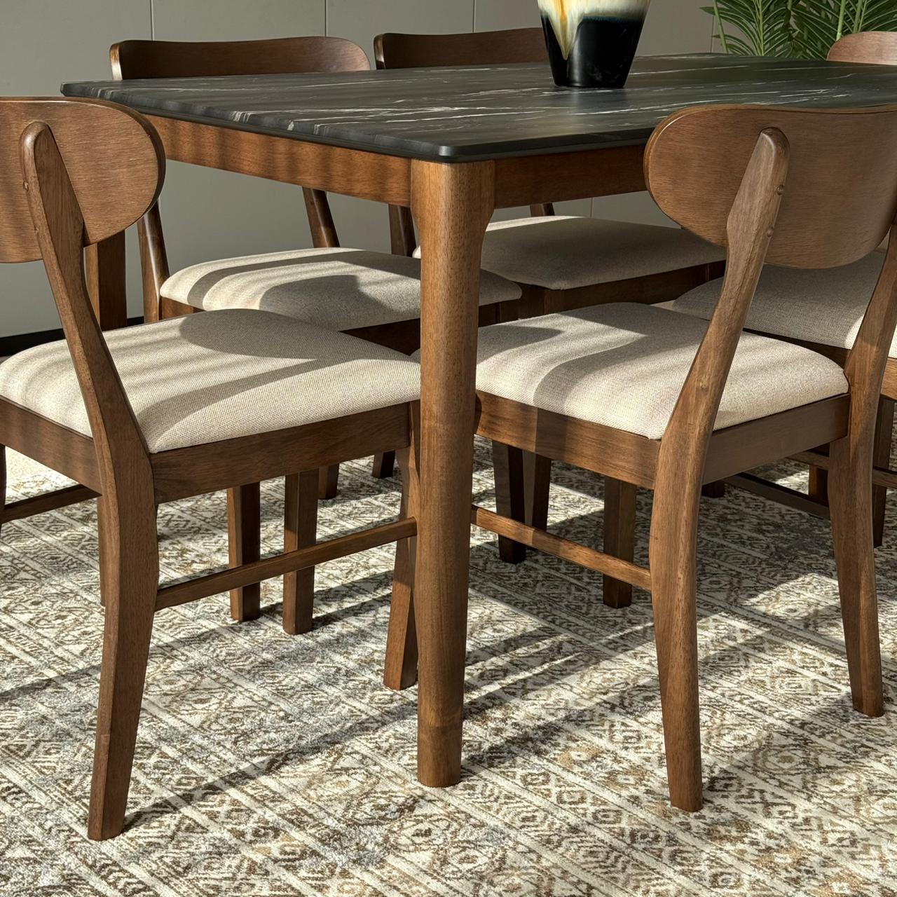 ADRIAN LETIZA Table with IYAN Modern Chairs – Luxury Dining Set