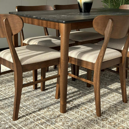 ADRIAN LETIZA Table with IYAN Modern Chairs – Luxury Dining Set