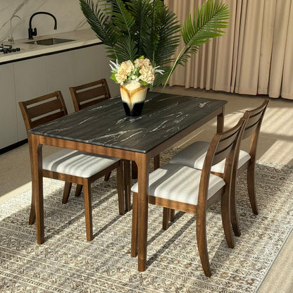 ADRIAN LETIZA Table with TRISTON Modern Chairs – Luxury Dining Set