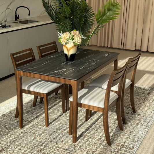 ADRIAN LETIZA Table with TRISTON Modern Chairs – Luxury Dining Set