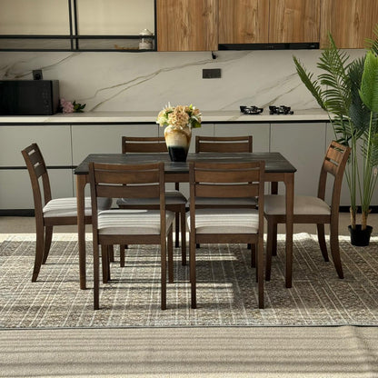 ADRIAN LETIZA Table with TRISTON Modern Chairs – Luxury Dining Set