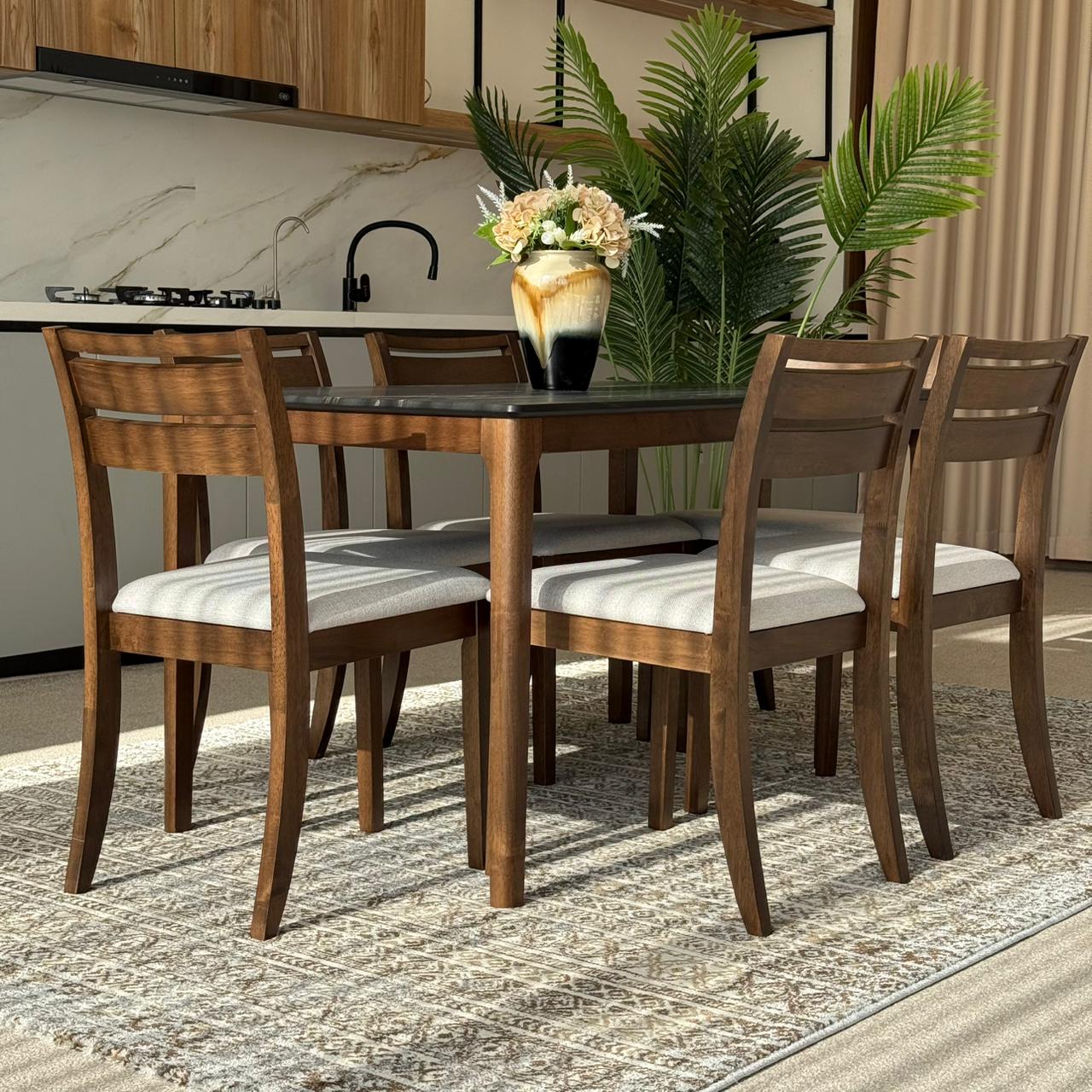 ADRIAN LETIZA Table with TRISTON Modern Chairs – Luxury Dining Set