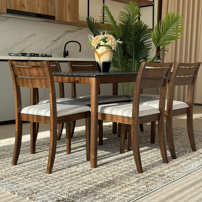 ADRIAN LETIZA Table with TRISTON Modern Chairs – Luxury Dining Set