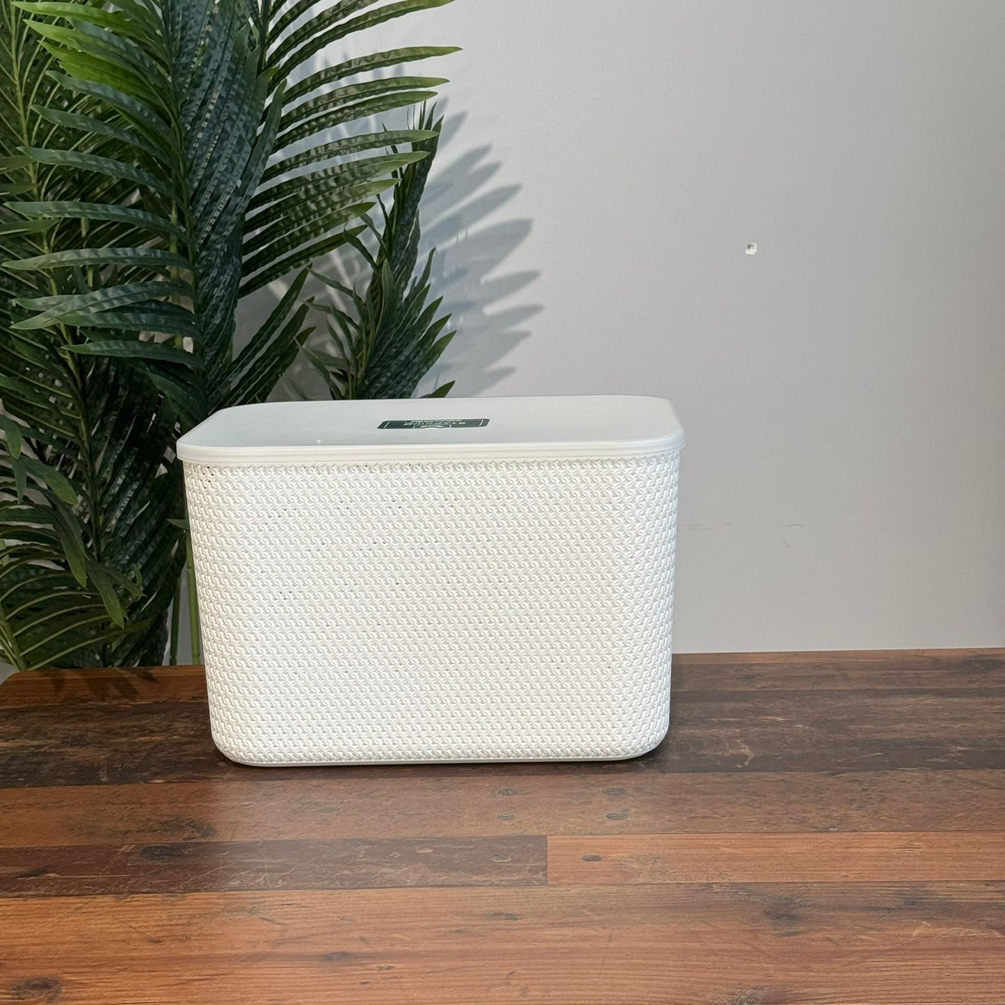 Dual-Size Durable Multi-Purpose Storage Baskets With Cover