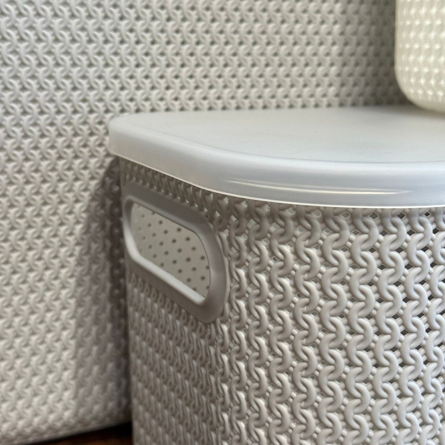 Dual-Size Durable Multi-Purpose Storage Baskets With Cover