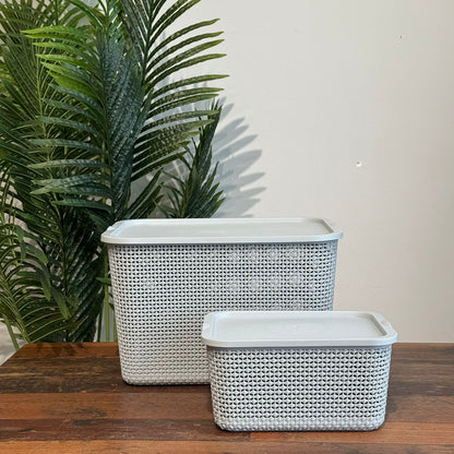 Durable Multi-Purpose Storage Basket With Cover