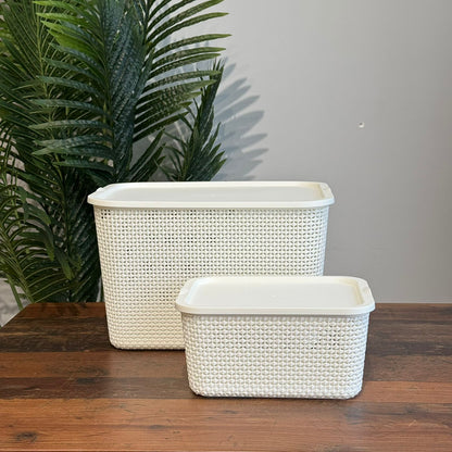 Durable Multi-Purpose Storage Basket With Cover