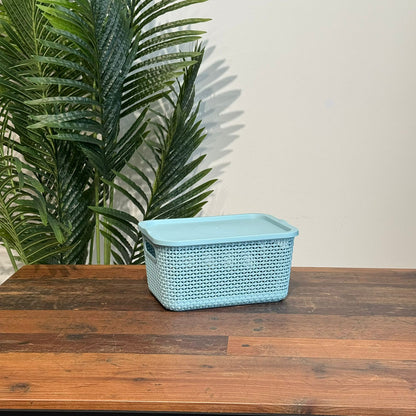 Durable Multi-Purpose Storage Basket With Cover