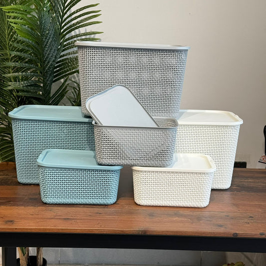 Durable Multi-Purpose Storage Basket With Cover