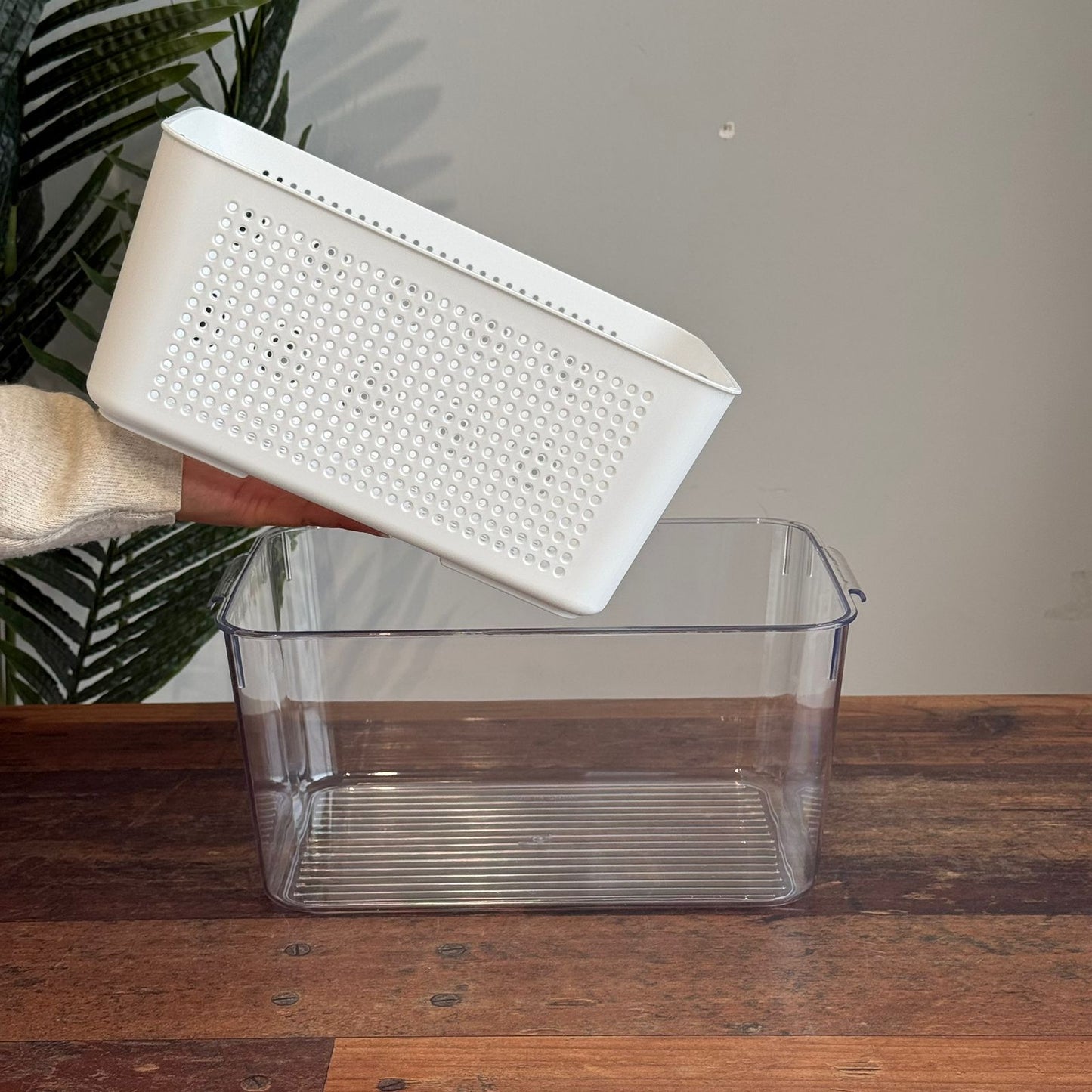 Multi-Purpose Washing & Storage Bowl with Strainer & Lid