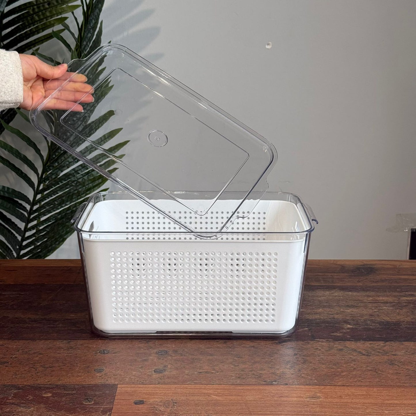 Multi-Purpose Washing & Storage Bowl with Strainer & Lid