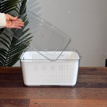 Multi-Purpose Washing & Storage Bowl with Strainer & Lid
