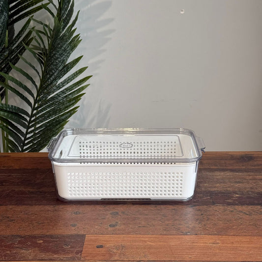 Multi-Purpose Washing & Storage Bowl with Strainer & Lid