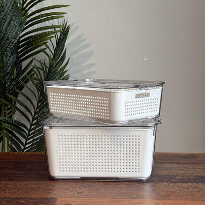 Multi-Purpose Washing & Storage Bowl with Strainer & Lid