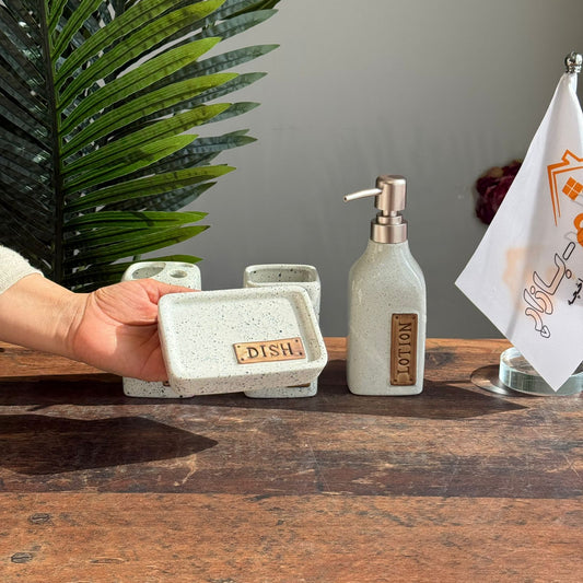 مجموعة إكسسوارات الحمام الفاخرة – 4 قطع