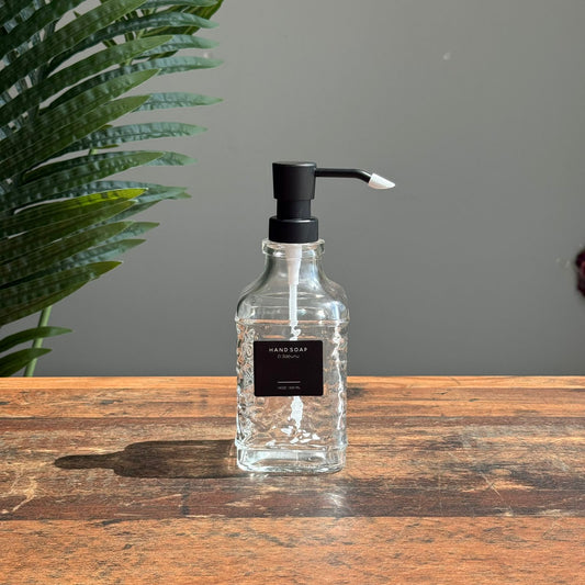Modern Glass Soap Dispenser with Pump