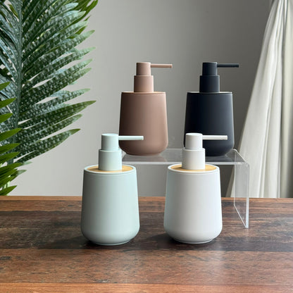 Luxury Modern Soap Dispenser with Pump & Wooden Lid