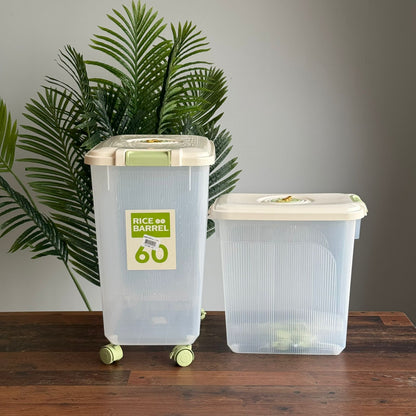 Multi-Size Durable Food Storage Container with Dual Date Lid