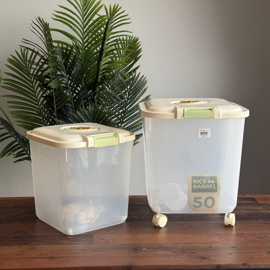 Multi-Size Durable Food Storage Container with Dual Date Lid