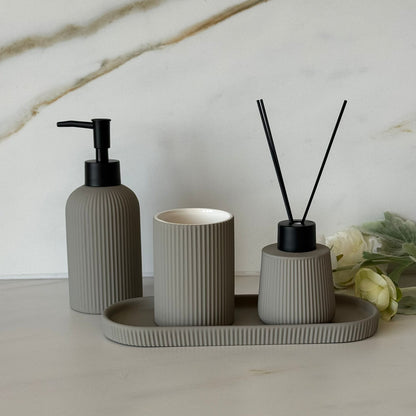 Modern Soap Dispenser & Reed Diffuser Set