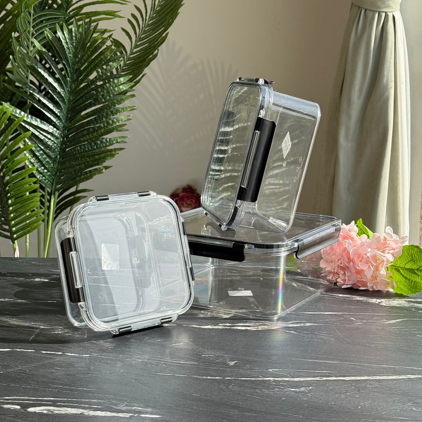 Multi-Purpose Storage Container Set with Locking Lids