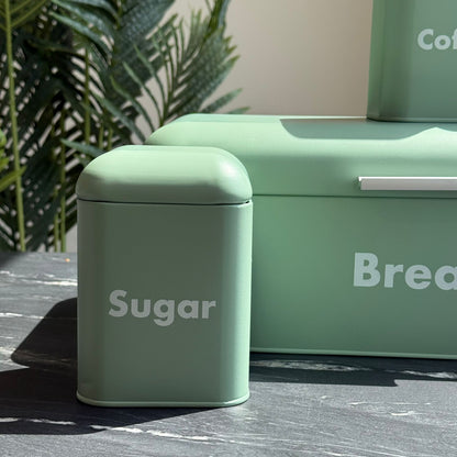 Modern Bread Bin with Storage Canister Set
