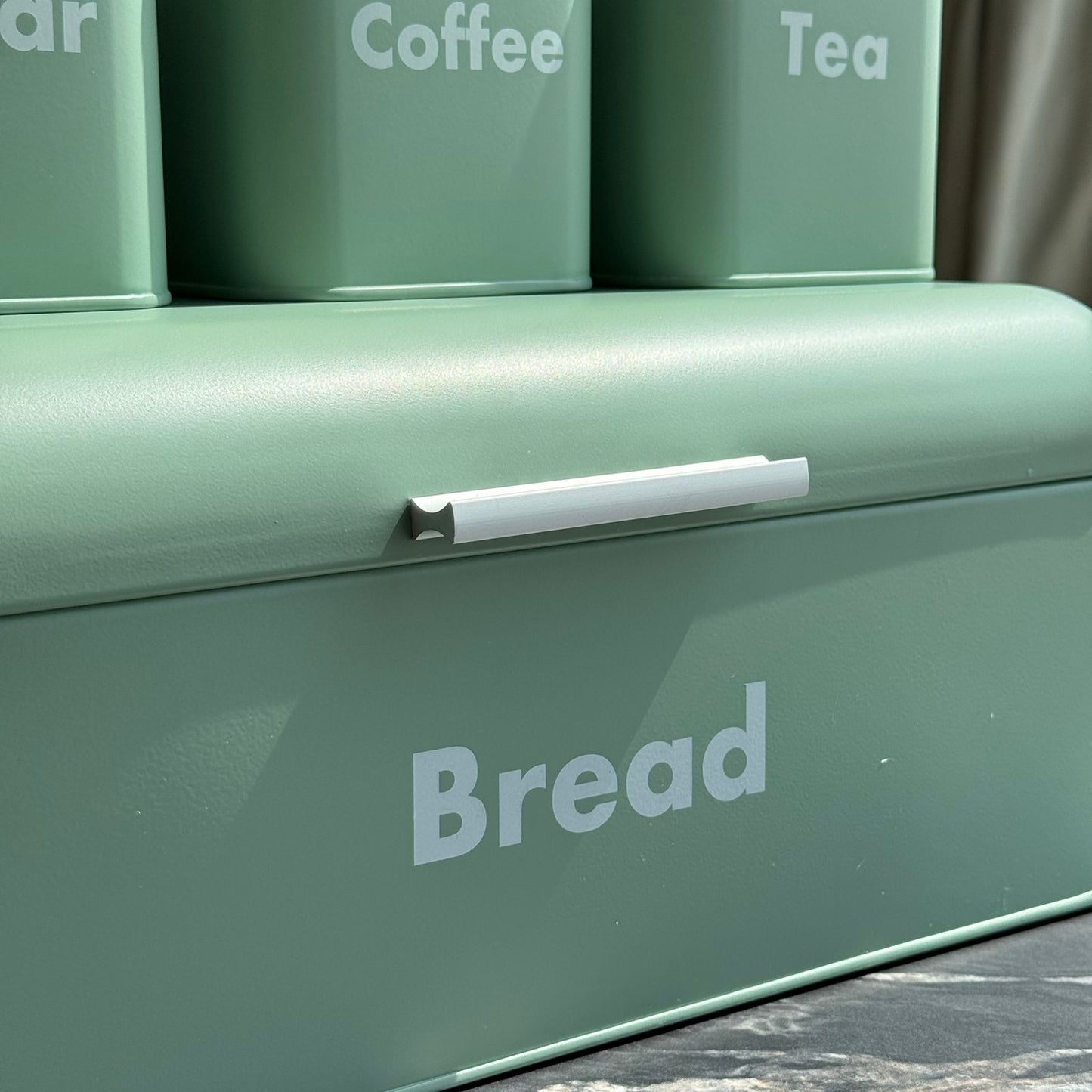 Modern Bread Bin with Storage Canister Set