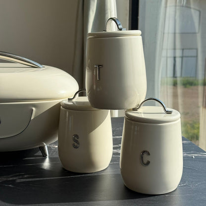 Modern Ribbed Kitchen Storage Set (4-Piece)