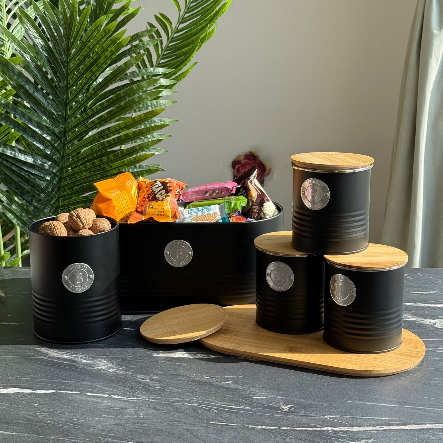 Ribbed Kitchen Storage Set (5-Piece)