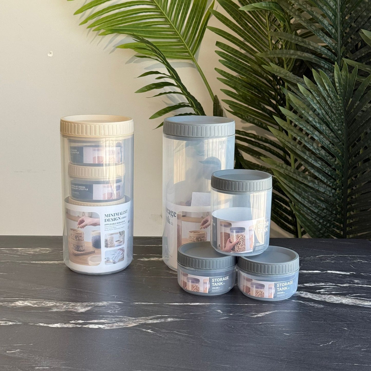 Durable Multi-Purpose Food Storage Jars - Set of 4