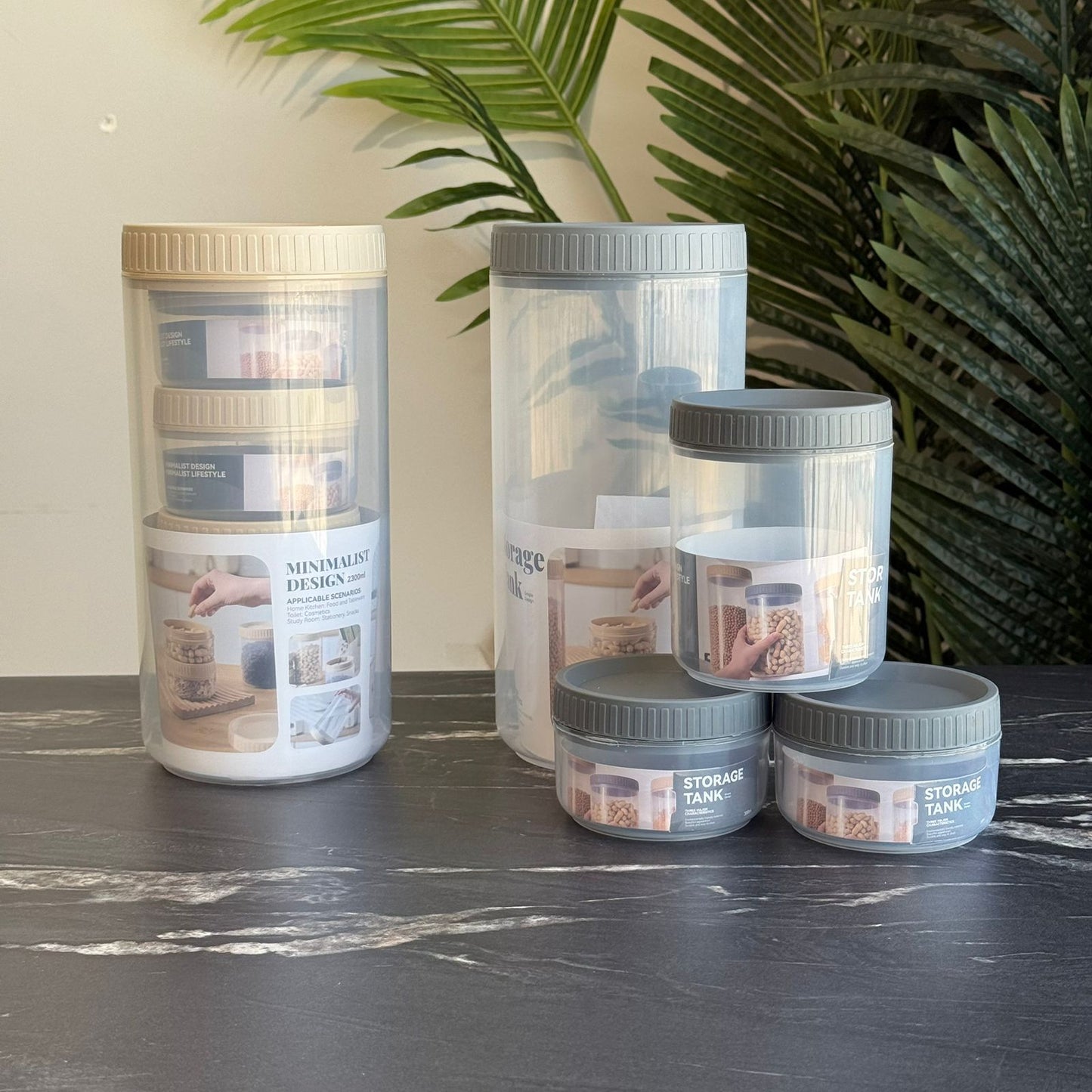 Durable Multi-Purpose Food Storage Jars - Set of 4