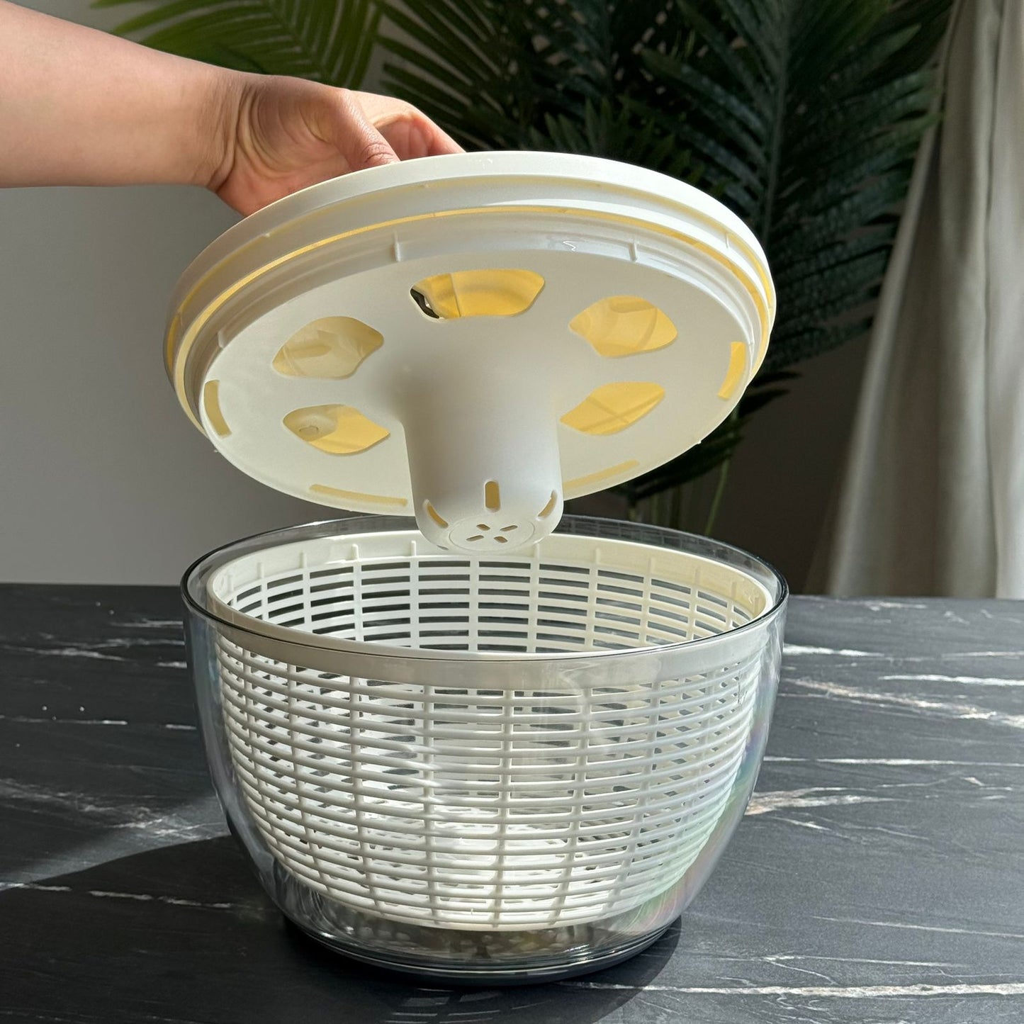 Salad Spinner With Drain Basket And Lid