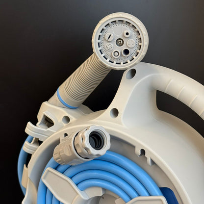 Retractable Garden Hose Reel With 15m Hose And Spray Nozzle