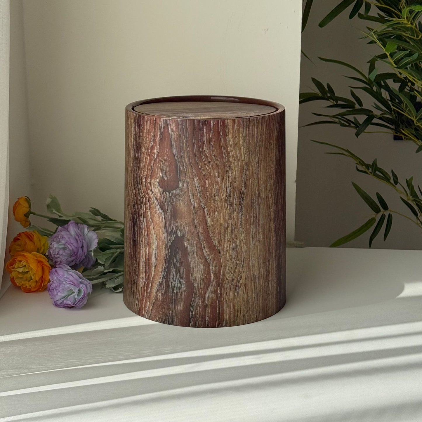 Modern Luxury Storage Bin With Lid (Wood Design)
