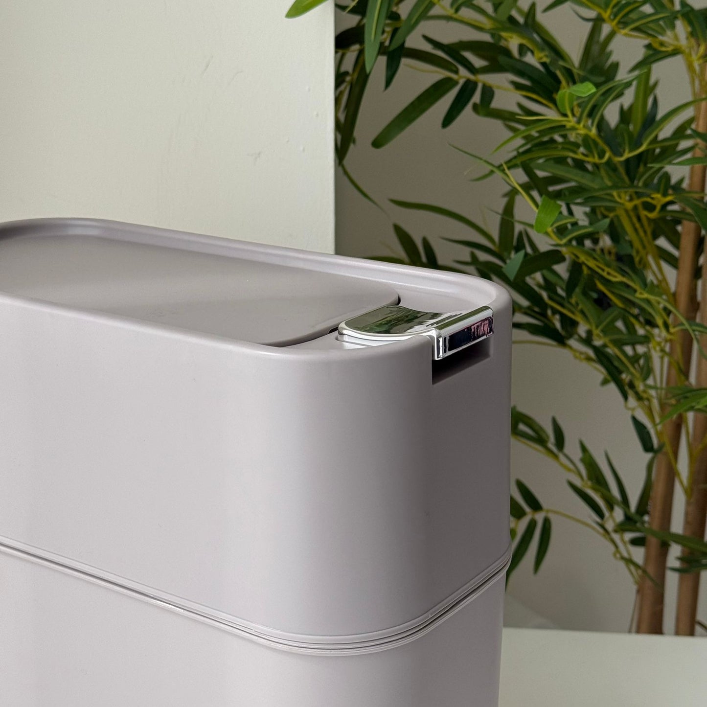 Modern Slim Storage Bin With Lift-Off Lid