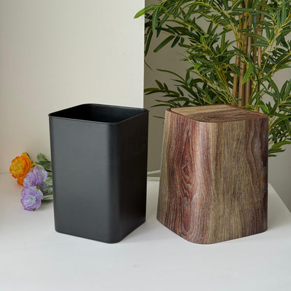 Modern Luxury Storage Bin With Lid (Wood Design)