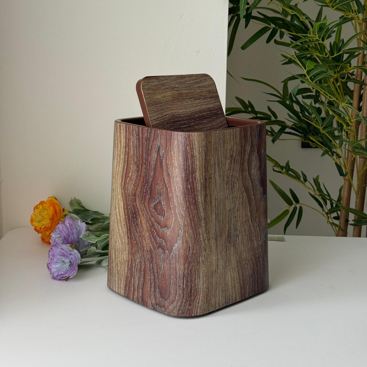Modern Luxury Storage Bin With Lid (Wood Design)