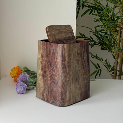 Modern Luxury Storage Bin With Lid (Wood Design)