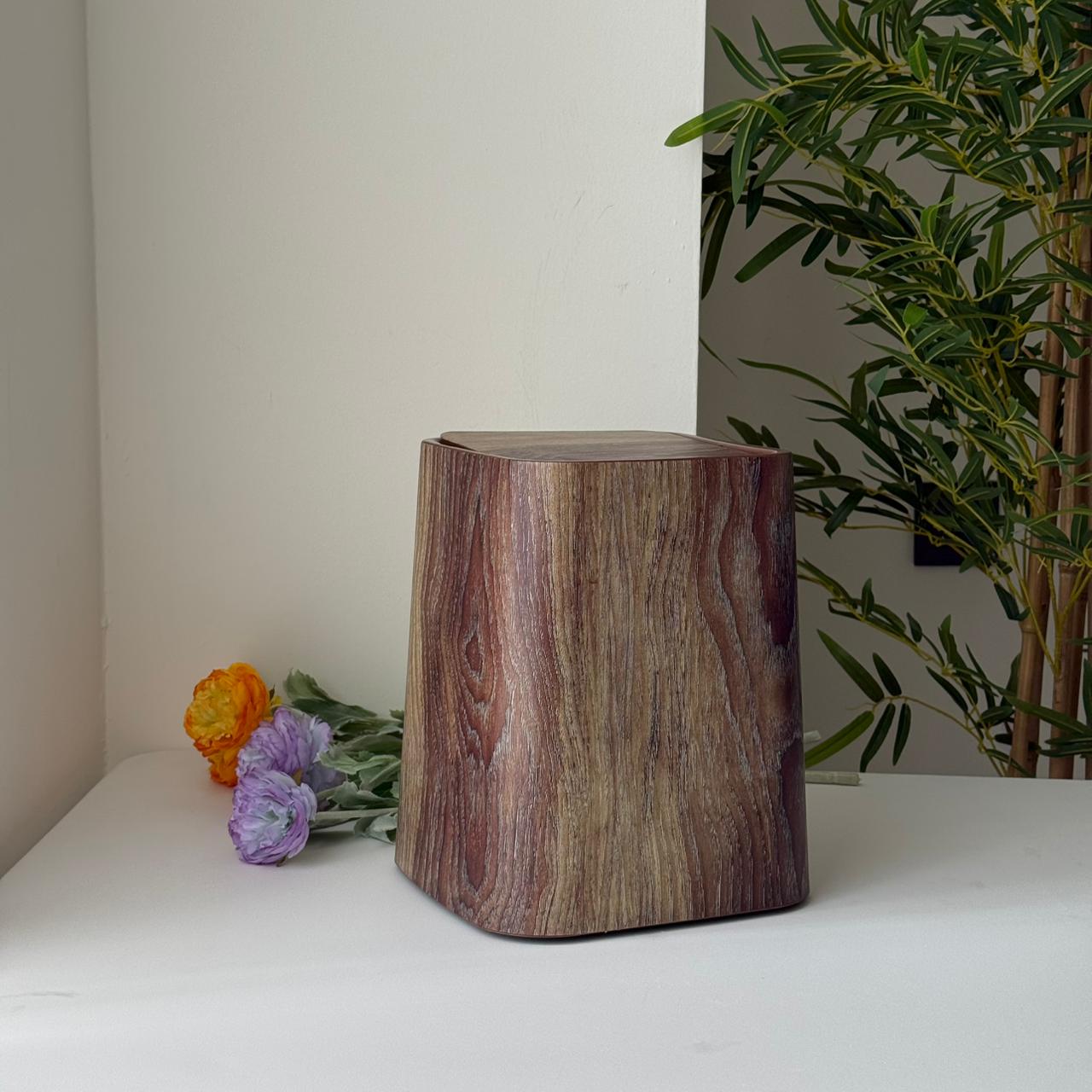 Modern Luxury Storage Bin With Lid (Wood Design)