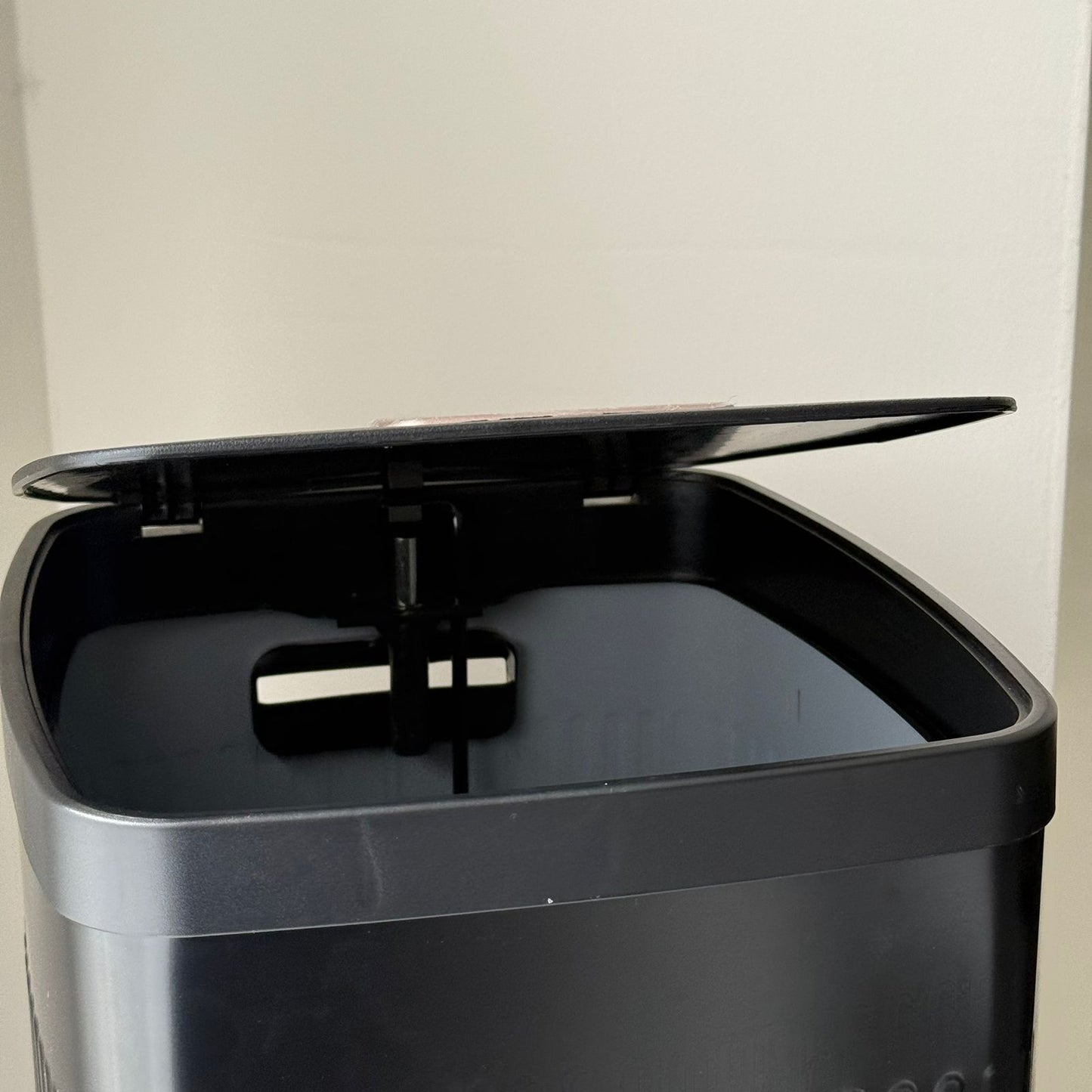 Modern Black Metal Pedal & Press Waste Bin