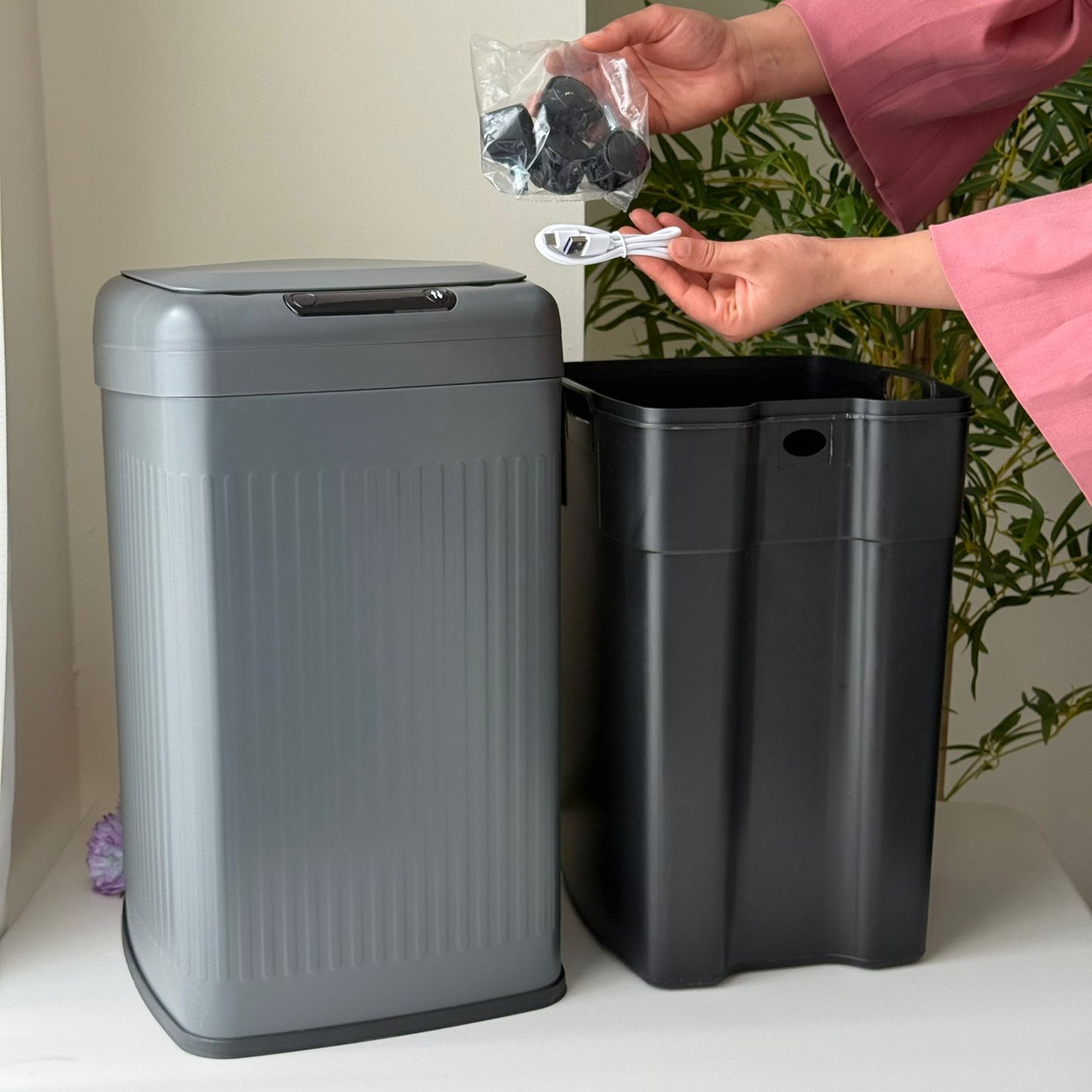 Modern Smart Sensor Waste Bin With Inner Bucket