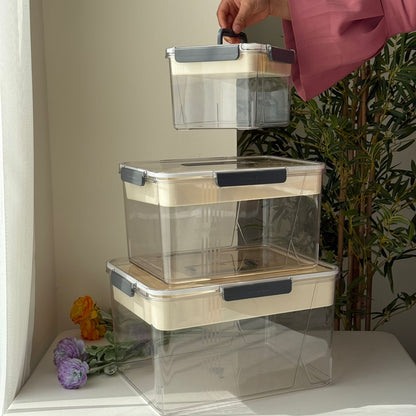 Multi-Purpose Airtight Storage Container with Organizer Tray & Locking Lid – 3 Sizes