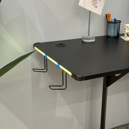 Modern Corner Workstation Desk with Space-Saving Design and Side Lids