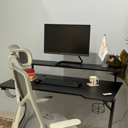 Modern Minimalist Computer Desk with Monitor Stand