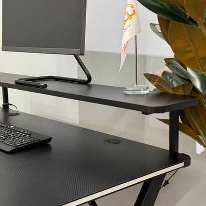 Modern Minimalist Computer Desk with Monitor Stand