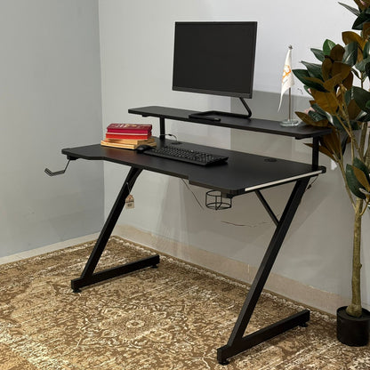 Modern Minimalist Computer Desk with Monitor Stand