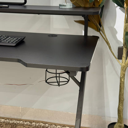 Modern Minimalist Computer Desk with Monitor Stand