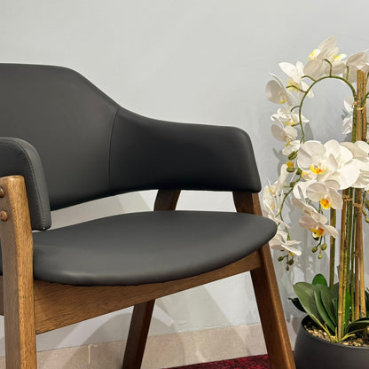 ELIZABETH - Modern Wooden Dining Chair with Cushioned Seat