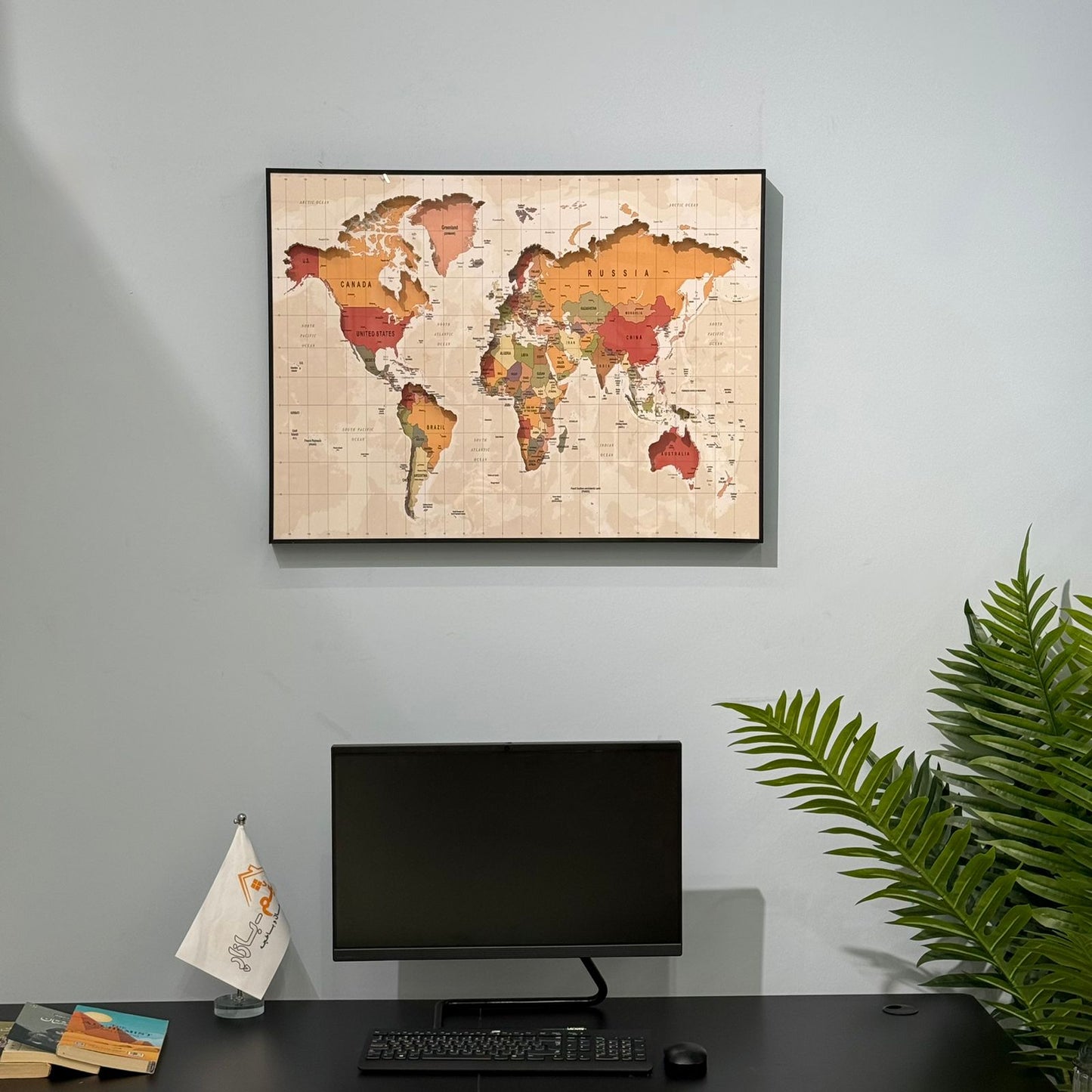 Vintage Style World Map Wall Art